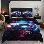 Eenpersoons Dekbedovertrek 140 x 200 - 3D Raceauto Design, Verzenden, Nieuw