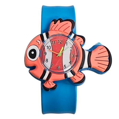 Fako® - Kinderhorloge - Slap On Mini - Vis - Blauw, Sieraden, Tassen en Uiterlijk, Horloges | Kinderen, Verzenden