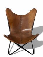 Fauteuil - Vlinderstoel - Leder, Metaal - Vlinderstoel -
