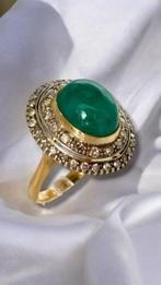 Ring - 14 karaat Geel goud, 14K Gouden en Diamanten Antieke, Sieraden, Tassen en Uiterlijk, Ringen, Nieuw