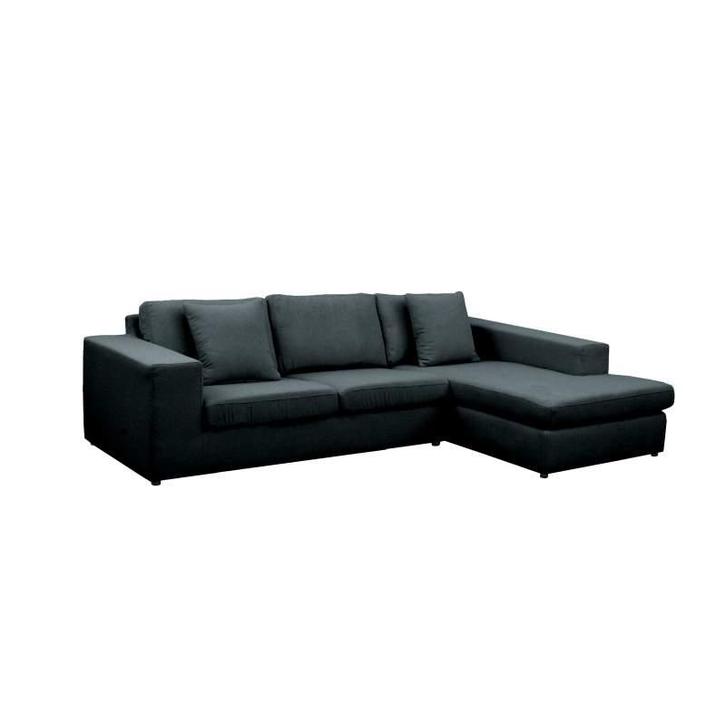 Loungebank Lelystad - loungebanken - Zwart, Huis en Inrichting, Banken | Sofa's en Chaises Longues, Nieuw, Stof