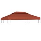 vidaXL Prieeldak 2-laags 310 g/m² 4x3 m terracottakleurig, Tuin en Terras, Partytenten, Verzenden, Nieuw