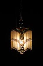 Plafondlamp - Glas, Kristal, Messing - Handgemaakt kristal, Antiek en Kunst
