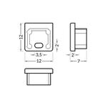 End - cap - met - kabelopening - wit - smart - 10mm - (2 -, Nieuw, Ophalen of Verzenden