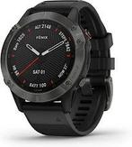 Garmin Fenix 6 Sapphire 47 mm zwart met een zwarte siliconen, Verzenden, Zo goed als nieuw