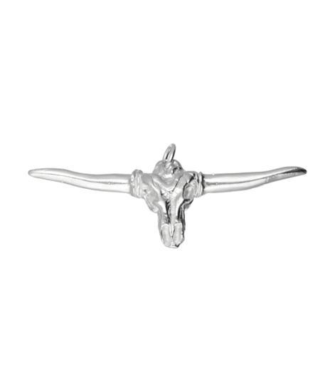 Zilveren Schedel Tauruskop kettinghanger, Sieraden, Tassen en Uiterlijk, Kettinghangers, Verzenden
