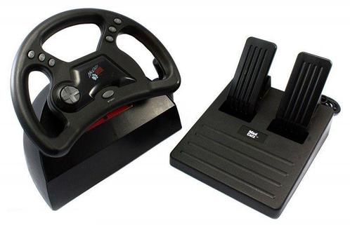 MadCatz Dual Force Racing Wheel-Zwart (PlayStation 1), Spelcomputers en Games, Spelcomputers | Sony PlayStation Consoles | Accessoires