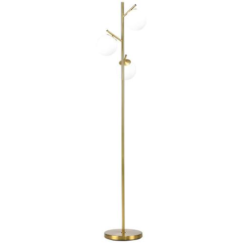 TRUUSK Staande Lamp 40W Met E27 Fitting & 3 Glazen Lampenkap, Huis en Inrichting, Lampen | Vloerlampen, Nieuw, Verzenden