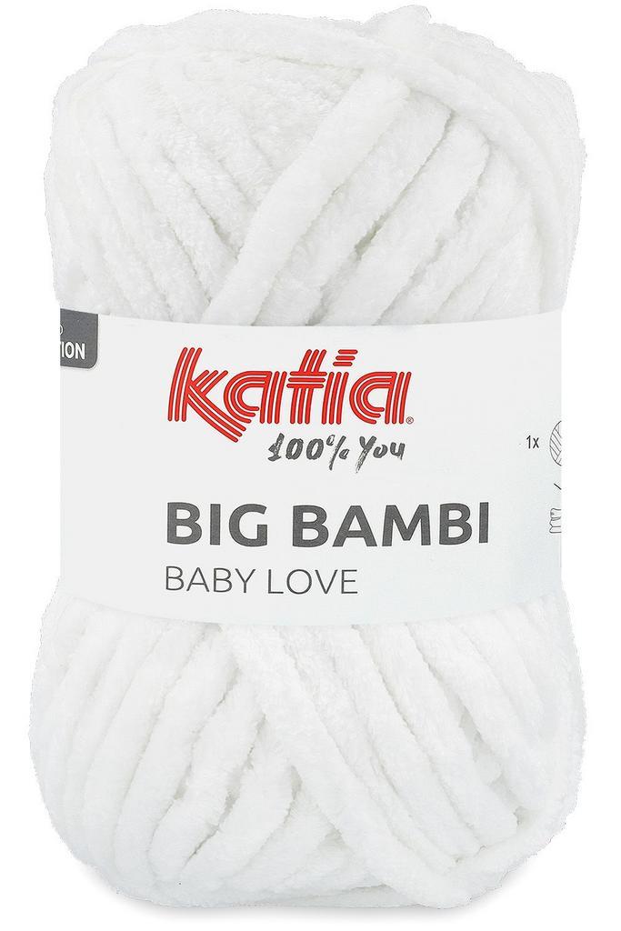 Katia Big Bambi - 100 wit - XXL Chenille Garen, Hobby en Vrije tijd, Breien en Haken, Ophalen of Verzenden