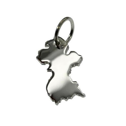 Zilveren Landkaart Frans Guyana ketting hanger, Sieraden, Tassen en Uiterlijk, Kettinghangers, Verzenden