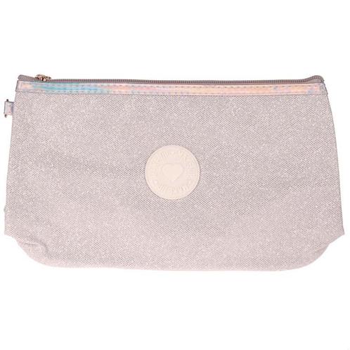 Toilettas Glitter Make-up - Zilvergrijs - Rits & Handgreep -, Sieraden, Tassen en Uiterlijk, Toilettassen, Meisje, Nieuw, Ophalen of Verzenden