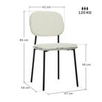 TRUUSK Eetkamerstoelen Set Van 4, Keukenstoel Met Rugleuning, Verzenden, Nieuw