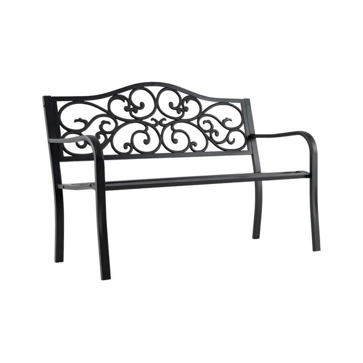 LIVSK Veranda Bank met Bloemmotief - Gietijzeren Frame - Erg, Tuin en Terras, Tuinbanken, Nieuw, Verzenden