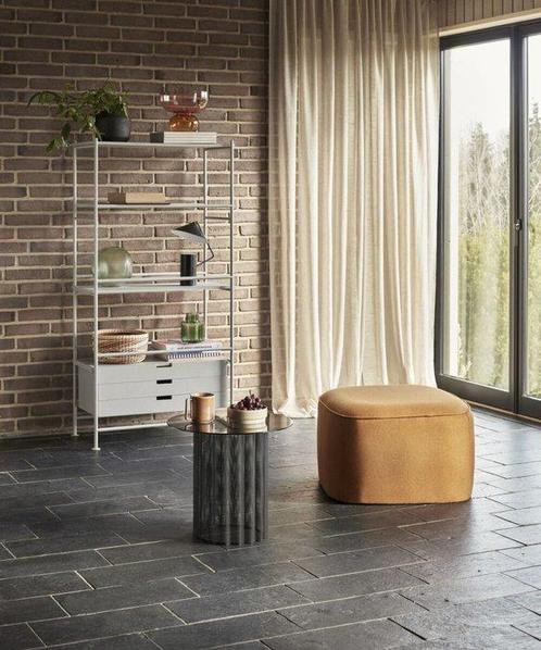Hübsch - Salontafel - Stroomdiagram - Zwart - Glas, Metaal, Antiek en Kunst, Kunst | Designobjecten