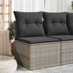 vidaXL Tuinbank zonder armleuning met kussens poly rattan, Verzenden, Nieuw, Rotan