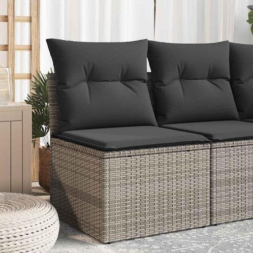 vidaXL Tuinbank zonder armleuning met kussens poly rattan, Tuin en Terras, Tuinsets en Loungesets, Nieuw, Rotan, Verzenden