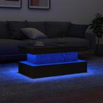 vidaXL Salontafel met LED-verlichting 90x50x40 cm zwart, Verzenden, Nieuw, Overige houtsoorten, 50 tot 100 cm