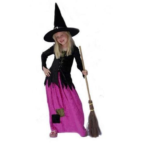 Lange roze heksenjurk voor meisjes - Heksen kleding, Kinderen en Baby's, Carnavalskleding en Verkleedspullen, Ophalen of Verzenden