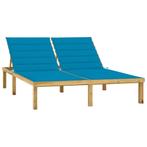 vidaXL Ligbed tweepersoons met kussens geïmpregneerd, Tuin en Terras, Ligbedden, Verzenden, Nieuw