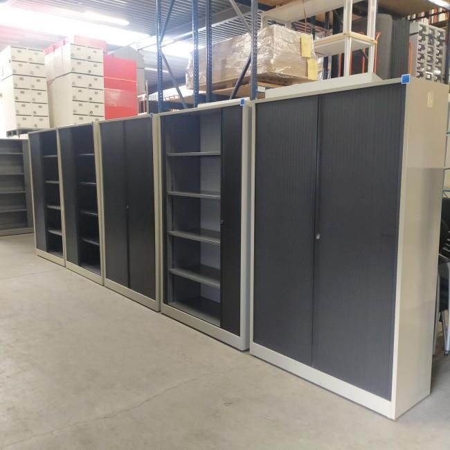 Partij stalen kantoorkasten, archiefkasten, roldeurkasten, Huis en Inrichting, Kasten | Roldeurkasten en Archiefkasten, Gebruikt