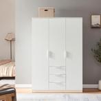 Kledingkast Eiselfing 176x120x52 cm met 4 vakken en 3 lades, Huis en Inrichting, Kasten | Kledingkasten, Verzenden, Nieuw