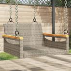 vidaXL Schommelbank 63x62x40 cm poly rattan grijs, Tuin en Terras, Tuinbanken, Verzenden, Nieuw, Rotan