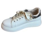 Beige (Roomwit) leopard Sneakers, Kleding | Dames, Schoenen, Ophalen of Verzenden, Nieuw, Wit, Sneakers of Gympen