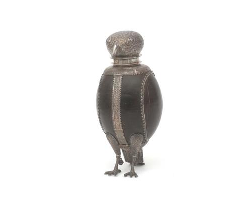 Een kokosnoot met zilveren Eulengefass, Holland, 1891, Antiek en Kunst, Antiek | Goud en Zilver