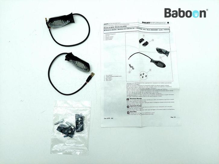 Knipperlicht Set Voor Universeel Ducati Black Alum. Led, Motoren, Onderdelen | Overige, Gebruikt, Verzenden