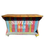 Huur: Mobiele houten shotjes bar in Ibiza stijl, Ophalen of Verzenden