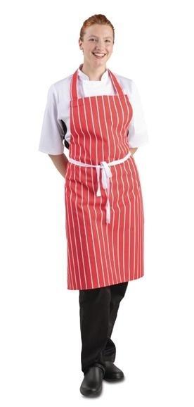 Halterschort rood-wit gestreept 71,1(b)x96,5(l)cm, Zakelijke goederen, Horeca | Keukenapparatuur, Verzenden