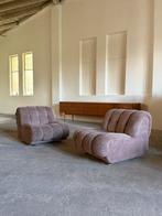 Fauteuil (2) - Fluweel, Hout - Modulaire fauteuil, Antiek en Kunst