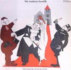 Het moderne huwelijk op spotprent (lijst optie, Lithos), Antiek en Kunst, Verzenden