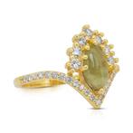 Ring - 18 karaat Geel goud - 2.17ct. tw. Kattenoog, Nieuw