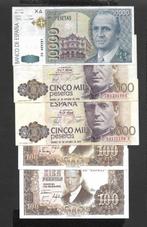 Spanje. - 5 Banknotes - various dates (Zonder minimumprijs), Postzegels en Munten, Bankbiljetten | Europa | Niet-Eurobiljetten