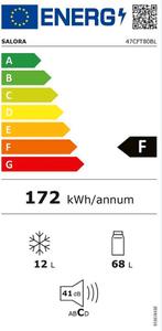 Salora 47CFT80BL - Koelkast tafelmodel vrijstaand - 68 l -, Verzenden, Nieuw