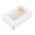 Taartdoos met venster 19x12,5x5cm. Wit 50st, Verzenden, Nieuw