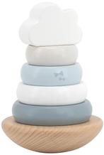 Label Label Lichtblauw Houten Tuimelring Piramide, Kinderen en Baby's, Speelgoed | Houten speelgoed, Verzenden, Nieuw