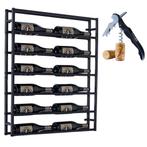 Wijnrek | 12 flessen | Wandmontage  | Rek voor muur | Staal, Huis en Inrichting, Woonaccessoires | Wijnrekken, 5 tot 15 flessen
