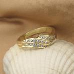 Gouden ring met diamanten; 0,095 ct., Gebruikt, Overige kleuren, Ophalen of Verzenden, Kleiner dan 17