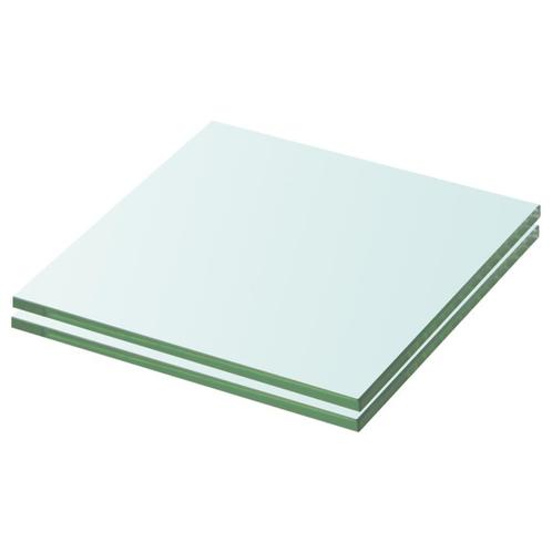 vidaXL Schappen 2 st 20x15 cm glas transparant, Huis en Inrichting, Woonaccessoires | Wandplanken en Boekenplanken, Nieuw, Verzenden