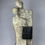 Karol Dusza (1972) - Together (76cm Wooden sculpture), Antiek en Kunst
