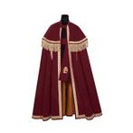 TV-Sint paardenmantel fluweel (Stefan) Donkerrood, Diversen, Sinterklaas, Ophalen of Verzenden, Nieuw