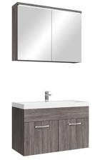 Badkamermeubel Set Paso 02 80 x 40 cm Grijs Eiken Badmeubel, Verzenden, Nieuw, Wastafelkast