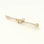 Broche - 14 karaat Geel goud, Witgoud Diamant (Natuurlijk), Sieraden, Tassen en Uiterlijk, Antieke sieraden