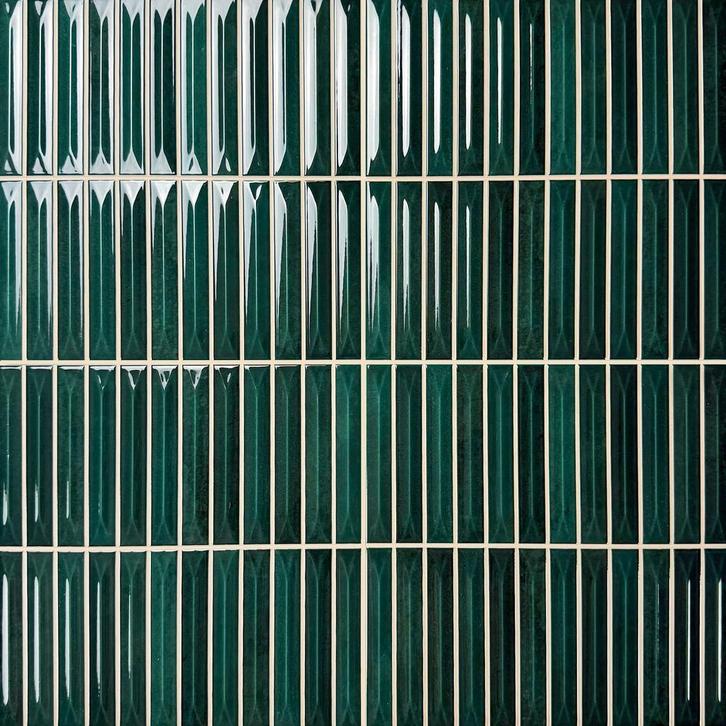 Wandtegel kitkat nobi arrow groen 1,5x10 cm wandtegel, Doe-het-zelf en Verbouw, Tegels, Wandtegels, Nieuw, 10 m² of meer, Keramiek