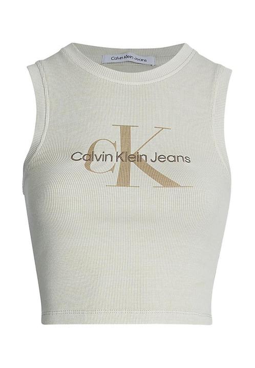 -15% Calvin Klein  Calvin Klein Monogram top  maat M, Kleding | Dames, Tops, Beige, Nieuw, Verzenden