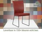 Leren eetkamerstoel Mate - Granada Rouge (rood) - U-poot, Huis en Inrichting, Nieuw, Ophalen of Verzenden, Eén, Rood