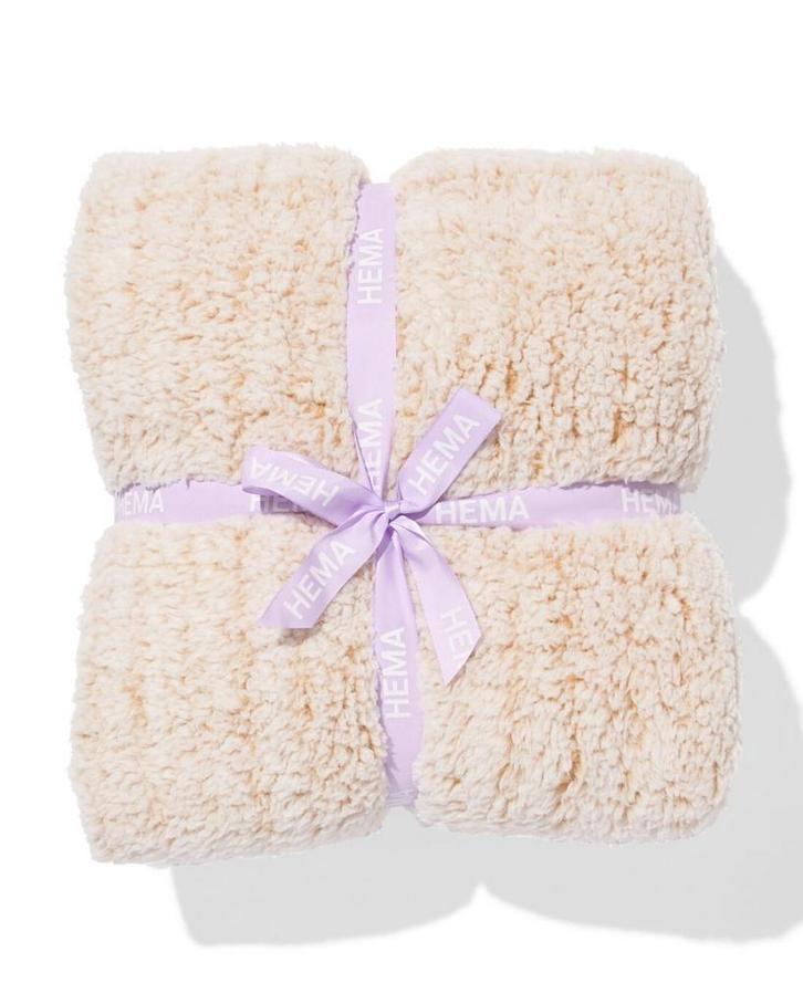 051 Plaid 130x150cm teddy bruin 2e halve prijs, Huis en Inrichting, Woonaccessoires | Plaids en Woondekens, Nieuw, Verzenden
