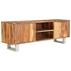 vidaXL Tv-meubel 118x30x40 cm acaciahout met honing, 100 tot 150 cm, Verzenden, Nieuw, Minder dan 100 cm